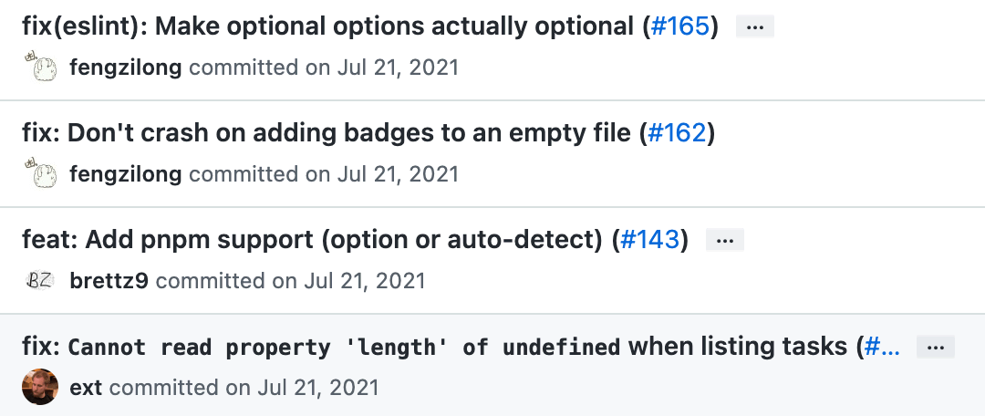 Squash and merge pull request on GitHub