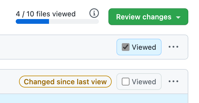 Code review iteration on GitHub